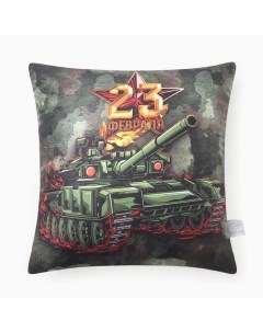 Подушка декоративная «. Танк», 40×40 см, велюр Этель