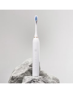 Электрическая зубная щётка Luazon LP-010, вибрационная, 2 насадки, от АКБ, белая Luazon home