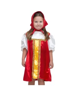 Русский народный костюм «Плясовой», красный, 5-7 лет, рост 122-134 см Бока