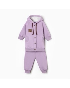 Комплект (кофточка/штанишки) детский НАЧЁС, цвет лаванда, рост 62 см Моему малышу