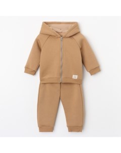 Костюм: толстовка и брюки «» Dino, рост 68-74, коричневый Крошка я