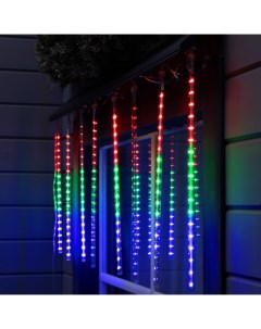 Гирлянда «Сосульки» 2.4×0.5 м, IP44, прозрачная нить, 96 LED, свечение мульти с эффектом стекания, 12 В Luazon lighting