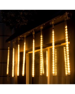 Гирлянда «Сосульки» 2.5×0.3 м, IP65, прозрачная нить, 192 LED, свечение тёплое белое с эффектом стекания, 12 В Luazon lighting