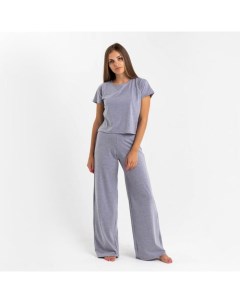 Пижама женская (футболка, брюки) Basic, размер 40-42, серая Kaftan