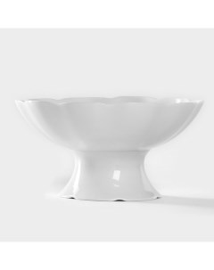 Конфетница Добрушский завод «Бельё», фарфор, 300 мл, h=15.2 см, белая Добрушский фарфоровый завод