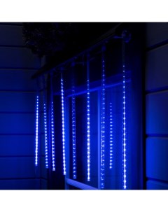 Гирлянда «Сосульки» 2.5×0.5 м, IP65, прозрачная нить, 288 LED, свечение синее с эффектом стекания, 12 В Luazon lighting