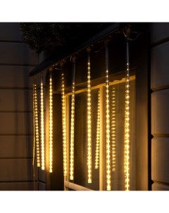 Гирлянда «Сосульки» 2.5×0.5 м, IP65, прозрачная нить, 288 LED, свечение тёплое белое с эффектом стекания, 12 В Luazon lighting