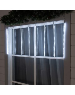 Гирлянда «Сосульки» 2.5×0.5 м, IP65, прозрачная нить, 288 LED, свечение белое с эффектом стекания, 12 В Luazon lighting