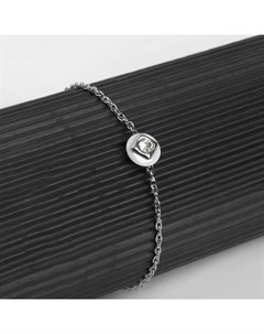 Браслет керамика «Геом», белый в серебре Qf