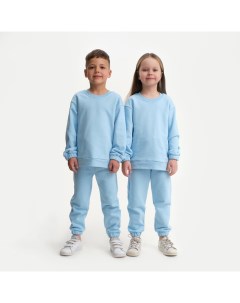 Костюм детский (свитшот, брюки) Basic line, размер 28 (86-92 см), голубой Kaftan