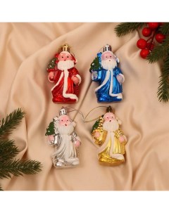 Ёлочные игрушки 4 шт. «Весельчаки», 5×7.5 см, МИКС Зимнее волшебство