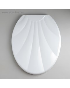 Сиденье для унитаза «Ракушка», с крышкой, белое Русспласт