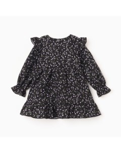 Платье для девочки «. Васильки», рост 74-80 см, чёрное Крошка я