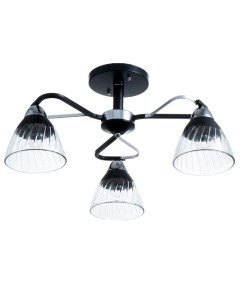 Люстра «Берн», 3хЕ27, 40 Вт, чёрный/хромовый, 56×56×25 см Bayerlux