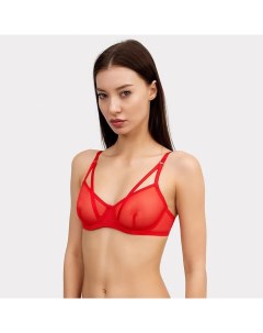 Бюстгальтер сетка женский, красный, размер 85 В Mark formelle