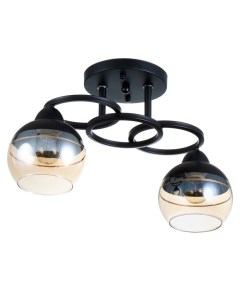 Люстра потолочная «Айрис», 2хЕ27, 40 Вт, чёрный, 42×15×23 см Bayerlux