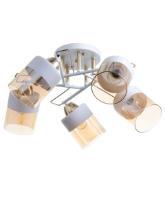 Люстра потолочная «Аделла», 5хЕ27, 40 Вт, бело-золотой, 52×52×24 см Bayerlux