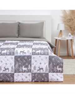 Покрывало 2 сп New year forest 180×210±5 см, микрофайбер, 100% п/э Lovelife