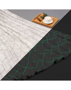 Плед светящийся в темноте «. Ромбы», 150×200 см, корал-флис, серый Этель