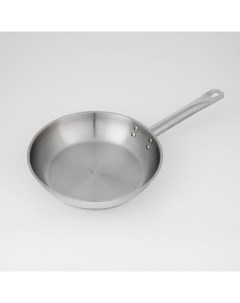 Сковорода «Общепит», d=26 см, толщина корпуса 0.6 мм, дно 3.5 мм, капсульное дно, индукция, нержавеющая сталь Катунь
