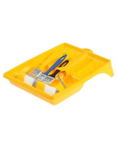 Набор малярный «» Русский Маляр, валик 180 мм, полиакрил, ванночка 330×260 мм, кисти 3 шт. Акор