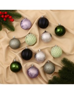 Ёлочные игрушки «Исида», шары новогодние, d=6 см, набор 12 шт., МИКС Зимнее волшебство