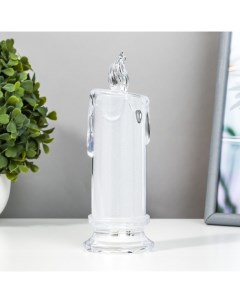 Светодиодная свеча, ночник LED «Хрусталь», 3000К, от батареек, белый,6.8×6.8×19.5 см Risalux