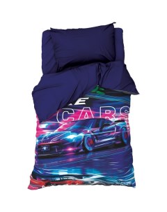 Постельное бельё 1.5-спальное «» Race cars, бязь Этель