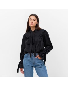 Блузка женская с лентами, размер 42, чёрный Mist