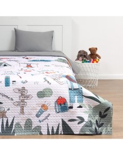 Покрывало 1.5-спальное «» Hello, adventure, 145×210±5 см, микрофибра Этель
