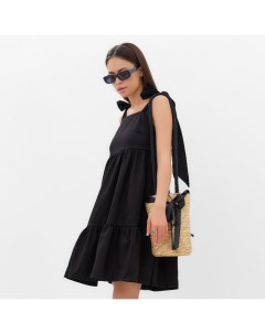 Сарафан женский с лентами Summer time, чёрный, размер 48 Mist