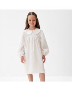 Платье для девочки : Cotton collection, рост 92 см, белое Minaku