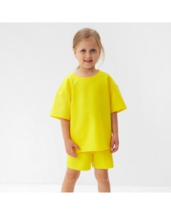 Костюм детский (футболка, шорты) : Casual Collection, жёлтый, рост 116 см Minaku