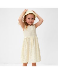 Платье для девочки : Cotton collection, рост 92 см, молочное Minaku