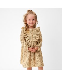 Платье для девочки : Cotton collection, бежевое, рост 104 см Minaku