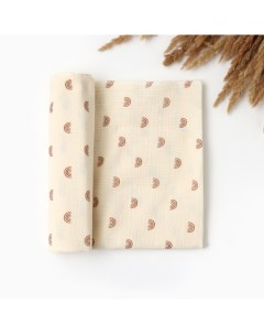 Пелёнка двухслойная «» Rainbow, 130×100 см, муслин, хлопок 100% Крошка я