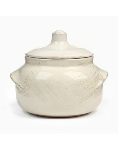 Горшочек для запекания «Шебби», 500 мл, 14×12 см, бежевый Борисовская керамика