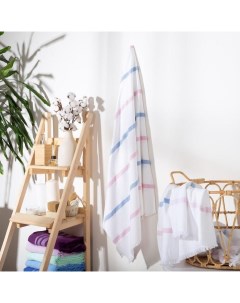 Полотенце махровое двухстороннее «. Вояж», 90×170 см, хлопок 100%, белое Этель