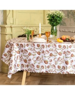 Скатерть «» Red flowers, 145×300 см, 100% п/э Доляна