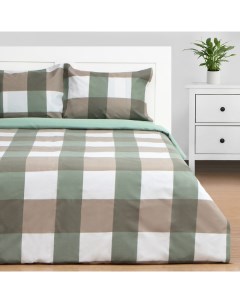 Постельное бельё дуэт Olive cage 150х215см-2 шт, 225х240см, 50х70±3 см-2 шт, новосатин Этель