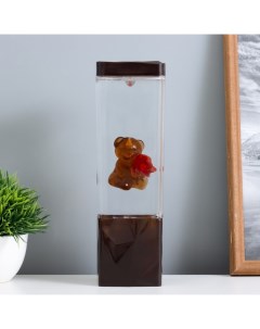 Лава-лампа «Мишка» LED 2 Вт от батареек 3хАА коричневый 7×7×24 см Risalux
