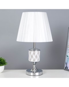 Настольная лампа «Севилья» Е27 40 Вт бело-хромовый 25×25×42 см Risalux