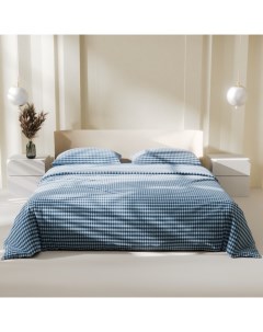 Постельное бельё евро «Экономь и Я» Blue cage, полисатин Этель
