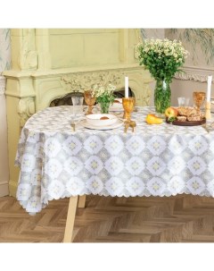 Скатерть «» Gray diamonds, 145×110 см, 100% п/э Доляна