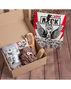 Набор подарочный Rock, полотенце 30×60 см и аксессуары Этель