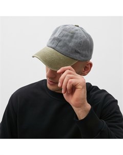 Кепка мужская, размер 56-58, 100% хлопок, серая/коричневая Minaku