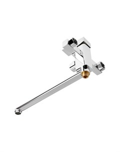 Смеситель для ванны ZEIN ZC2050, излив 27 см, картридж 35 мм, с душевым набором, хром Zein