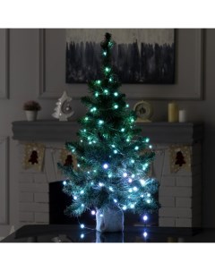 Умная гирлянда «Нить» 10 м роса, IP20, серебристая нить, 100 LED, управление с приложения, свечение RGB, USB Luazon lighting