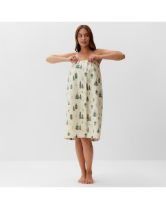 Полотенце для бани «Ёлочки» жен. парео, 80×144 см, хл., ваф. Полотно Этель