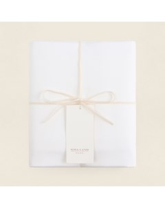 Простыня евро-макси SL Home Natural color 235×280 см, сатин, хлопок 100% Sima-land home